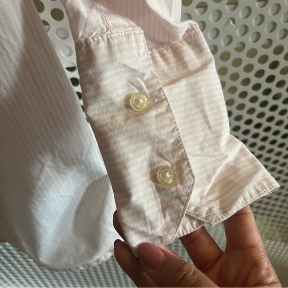 Old Navy Button down Tunic Size Small Pink/White Stripes GUC - Picture 4 of 6